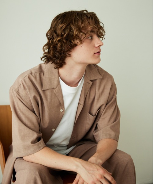 YOEL（ヨエル）の「YOEL -  tech linen S/S shirt（シャツ/ブラウス・メンズ・グレイッシュベージュ/ライトグリーン/ブルー/アッシュブラウン・SMALL/MEDIUM/LARGE）」の20枚目の写真