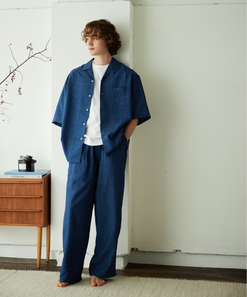 YOEL（ヨエル）の「YOEL -  tech linen S/S shirt（シャツ/ブラウス・メンズ・グレイッシュベージュ/ライトグリーン/ブルー/アッシュブラウン・SMALL/MEDIUM/LARGE）」の22枚目の写真