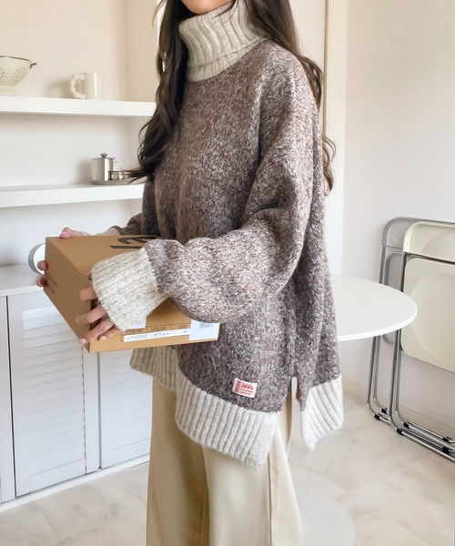 セール】《Javaジャバコラボ》お洒落感UPなバイカラー。ミックス配色