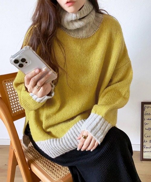 セール】《Javaジャバコラボ》お洒落感UPなバイカラー。ミックス配色