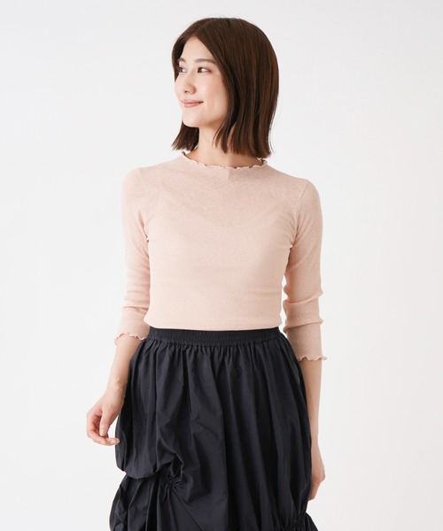 Brahmin(ブラーミン)の「【BRAHMIN】メローフリルカットソー(Tシャツ/カットソー・レディース・グリーン/ブラック/LT.PINK・2)」の3枚目の写真