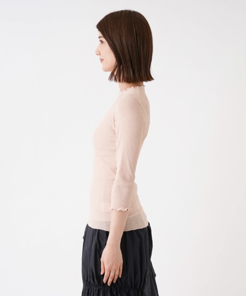 Brahmin(ブラーミン)の「【BRAHMIN】メローフリルカットソー(Tシャツ/カットソー・レディース・グリーン/ブラック/LT.PINK・2)」の8枚目の写真