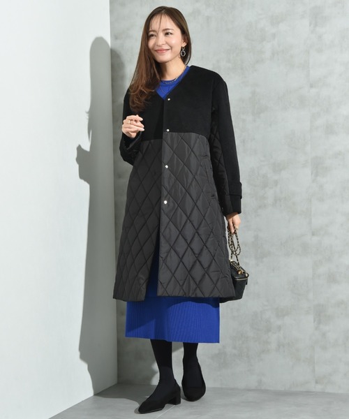 ネプラ　シャギーコート ネプラ シャギーコート モヘアシャギー ノーカラーコート（ノーカラー