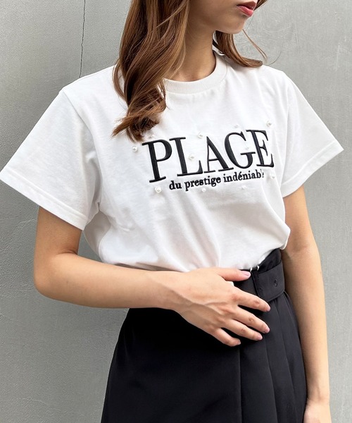 tシャツ Eglantine パール付カットソー レディース 楽天市場】パールtシャツ（Tシャツ・カットソー｜トップス