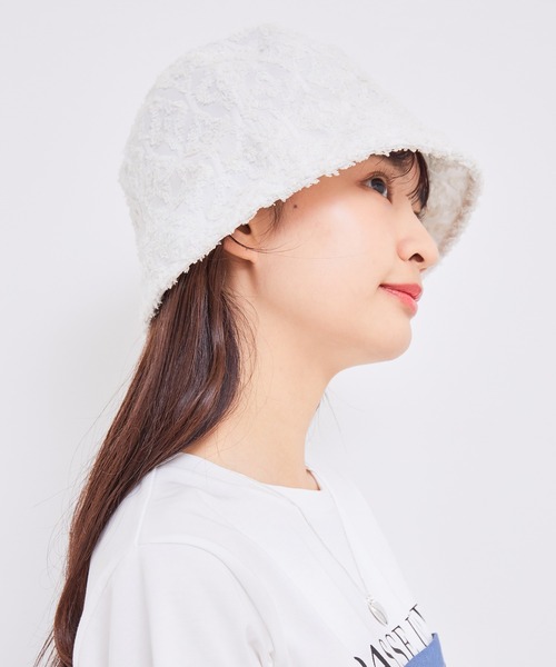 VIS（ビス）の「【抗菌防臭】オールシーズン使えるジャガードバケットハット（ハット・レディース・ブラック/オフホワイト・FREE）」の9枚目の写真