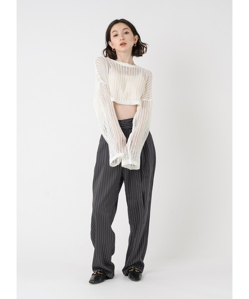 STONE  ホワイト コットンサマーニット オープンサマーニット/ホワイト【残りわずか】 | TOPS | OBLI