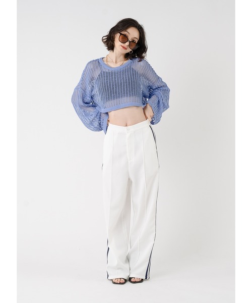 STONE  ホワイト コットンサマーニット オープンサマーニット/ホワイト【残りわずか】 | TOPS | OBLI