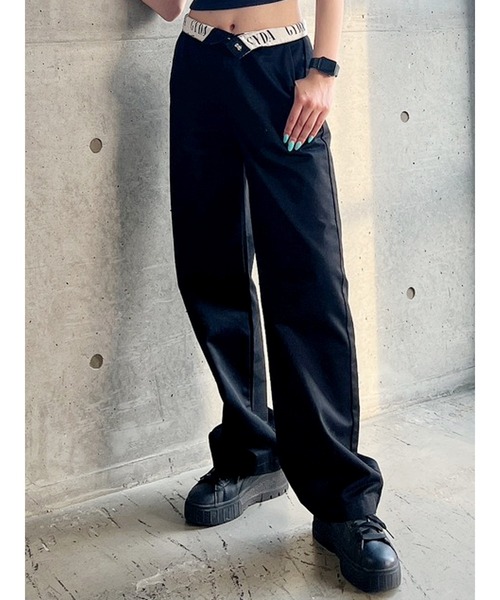 GYDA（ジェイダ）の「2WAY GYDAワイドパンツ（その他パンツ・レディース・ブラック/ベージュ・SMALL/MEDIUM）」の2枚目の写真