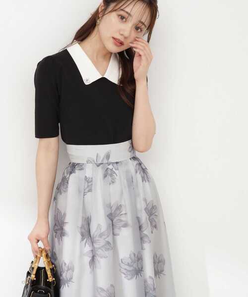 PROPORTION BODY DRESSING（プロポーションボディドレッシング）の「ビジューカラーニット / 1213270800（ニット/セーター・レディース・ホワイト系その他/ブラック/ベージュ・SMALL/MEDIUM）」の2枚目の写真