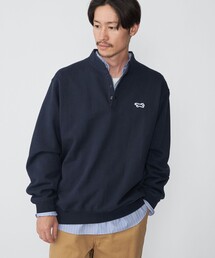 *【SHIPS別注】PENNEYS: FOX ロゴ ワッペン スナップ ヘンリーネック スウェット