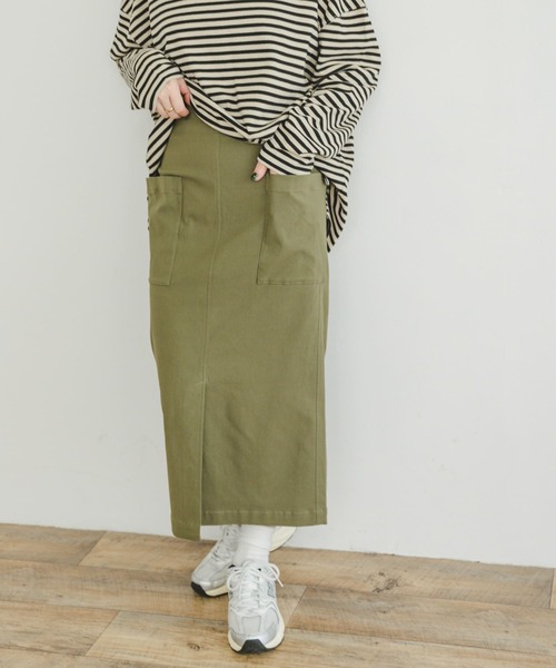 ITEMS URBANRESEARCH(アイテムズ アーバンリサーチ)の「ストレッチタイトスカート(スカート・レディース・ブラック/カーキ/ホワイト系その他・FREE)」の3枚目の写真
