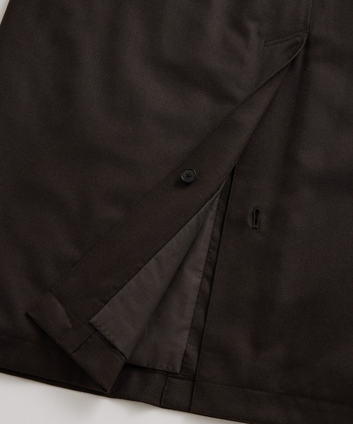 WILD LIFE TAILOR Adam et Rope'（ワイルドテーラーアダムエロペ　）の「【WILD LIFE TAILOR】ウーステッド ドロップショルダー インサレーション ステンカラーコート（ステンカラーコート・メンズ・ダークブラウン/ネイビー/カーキ・M/L）」の12枚目の写真