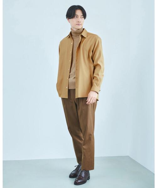 green label relaxing(グリーンレーベルリラクシング)の「TW ツイル シャツハオリ -ウォッシャブル・ストレッチ-(シャツ/ブラウス・メンズ・ネイビー/ベージュ・S/M/XL/L)」の3枚目の写真