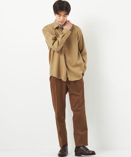 green label relaxing(グリーンレーベルリラクシング)の「TW ツイル シャツハオリ -ウォッシャブル・ストレッチ-(シャツ/ブラウス・メンズ・ネイビー/ベージュ・S/M/XL/L)」の12枚目の写真