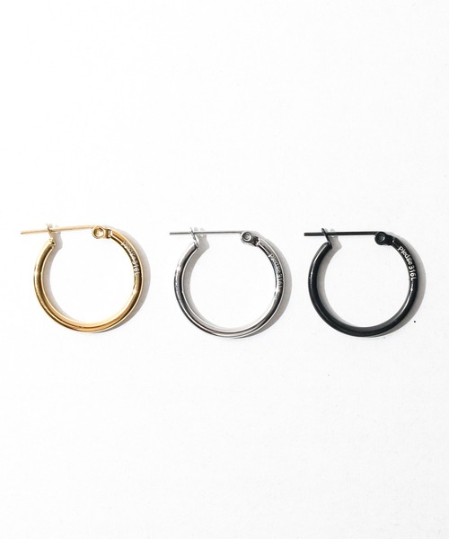 Pledge(プレッジ)の「【Pledge(プレッジ)】フープ ピアス 3 Color SET(ピアス(片耳用)・メンズ・その他・FREE)」の1枚目の写真