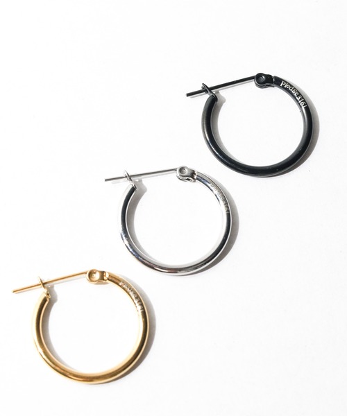 Pledge(プレッジ)の「【Pledge(プレッジ)】フープ ピアス 3 Color SET(ピアス(片耳用)・メンズ・その他・FREE)」の2枚目の写真