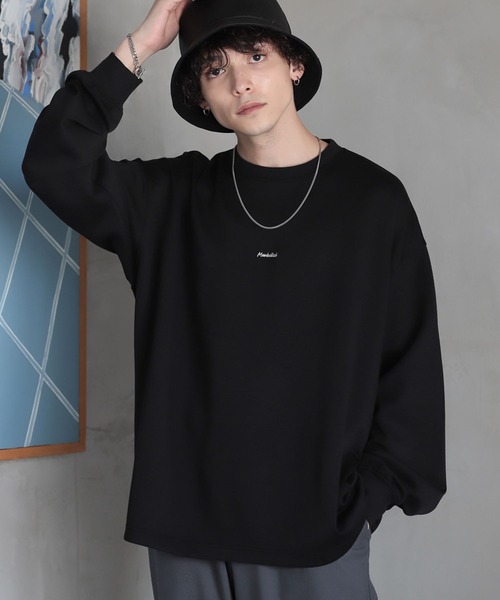 RAGEBLUE（レイジブルー）の「プチ刺繍/オーバーサイズポンチロンT（Tシャツ/カットソー・メンズ・ホワイト/ブラック/グレー/レッド・MEDIUM/LARGE）」の2枚目の写真