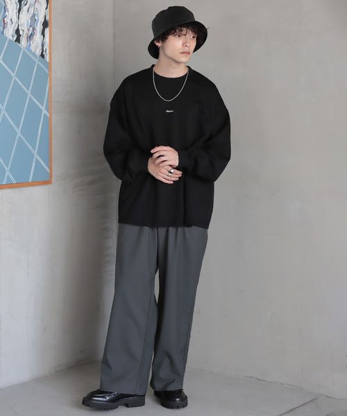 RAGEBLUE（レイジブルー）の「プチ刺繍/オーバーサイズポンチロンT（Tシャツ/カットソー・メンズ・ホワイト/ブラック/グレー/レッド・MEDIUM/LARGE）」の12枚目の写真