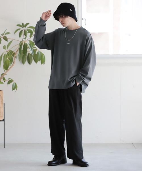 RAGEBLUE（レイジブルー）の「プチ刺繍/オーバーサイズポンチロンT（Tシャツ/カットソー・メンズ・ホワイト/ブラック/グレー/レッド・MEDIUM/LARGE）」の22枚目の写真