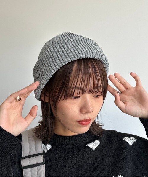 MILLER（ミラー）の「モールニット帽（ニットキャップ/ビーニー・レディース・アイボリー/チャコールグレー/オレンジ/ブラック・FREE）」の20枚目の写真