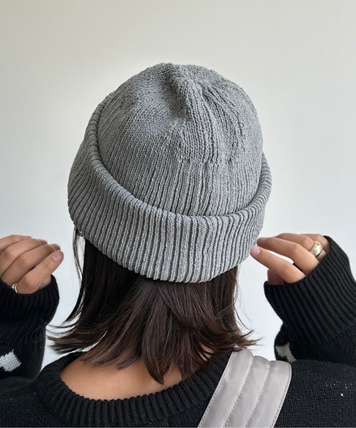 MILLER（ミラー）の「モールニット帽（ニットキャップ/ビーニー・レディース・アイボリー/チャコールグレー/オレンジ/ブラック・FREE）」の22枚目の写真