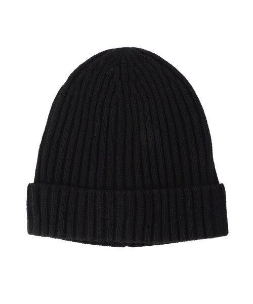 SHOO・LA・RUE(シューラルー)の「◆リブ編みニット帽(ニットキャップ/ビーニー・レディース・ベージュ/チャコールグレー/ワインレッド/アイボリー/ブラック/ブルー・00)」の2枚目の写真