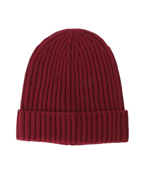SHOO・LA・RUE(シューラルー)の「◆リブ編みニット帽(ニットキャップ/ビーニー・レディース・ベージュ/チャコールグレー/ワインレッド/アイボリー/ブラック/ブルー・00)」の6枚目の写真