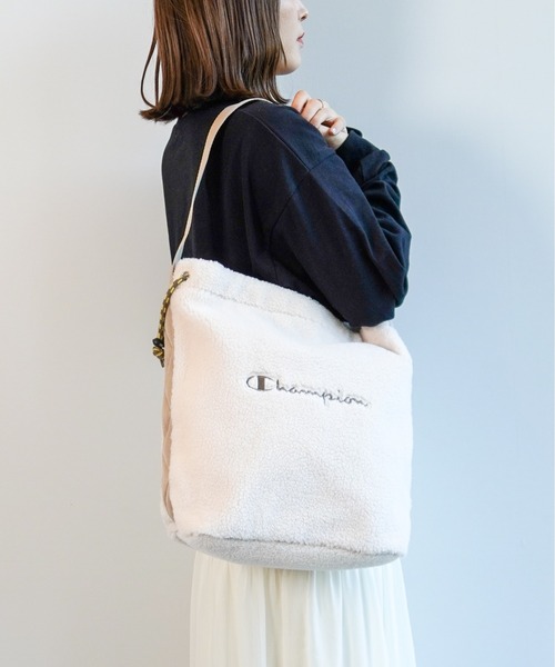 Champion(チャンピオン)の「Champion/チャンピオン モッフ トートバッグ 13L No.63735(トートバッグ・レディース・グレー/ブラウン/オフホワイト・FREE)」の1枚目の写真
