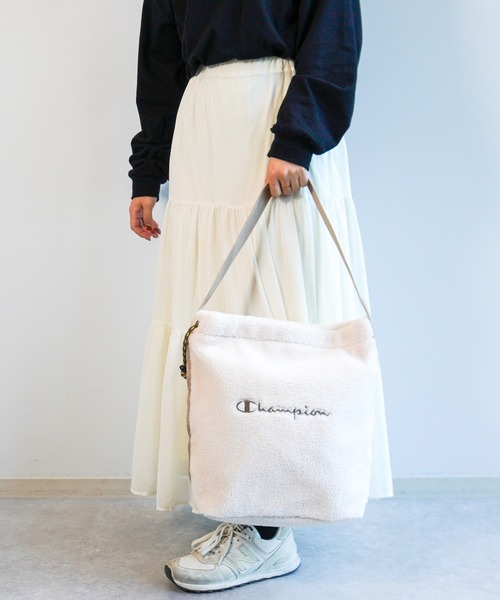 Champion(チャンピオン)の「Champion/チャンピオン モッフ トートバッグ 13L No.63735(トートバッグ・レディース・グレー/ブラウン/オフホワイト・FREE)」の7枚目の写真