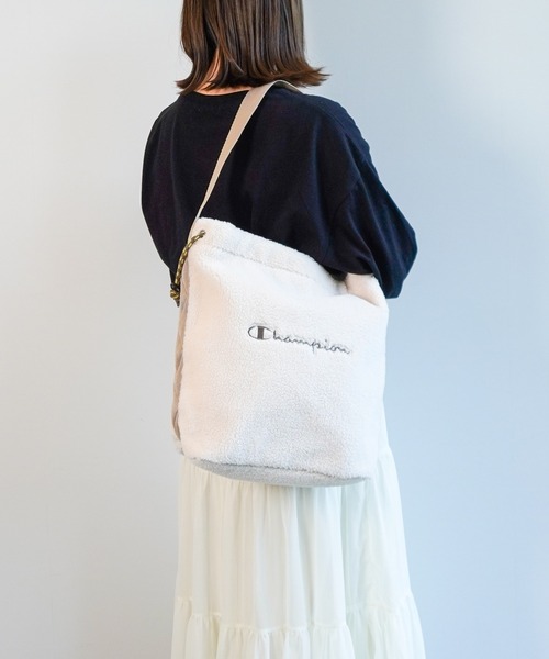 Champion(チャンピオン)の「Champion/チャンピオン モッフ トートバッグ 13L No.63735(トートバッグ・レディース・グレー/ブラウン/オフホワイト・FREE)」の8枚目の写真
