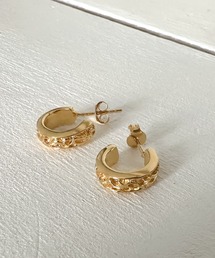 THEATER シアター カレイキニデザインハーフフープピアス”GOLD”