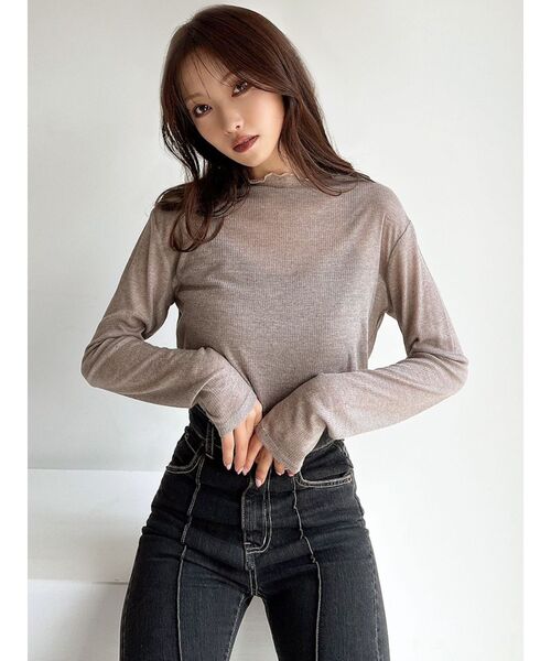 RESEXXY(リゼクシー)の「キャミセットシアートップス(Tシャツ/カットソー・レディース・ブラック/アイボリー/ベージュ・FREE)」の19枚目の写真