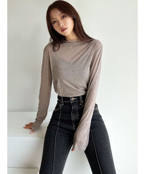 RESEXXY(リゼクシー)の「キャミセットシアートップス(Tシャツ/カットソー・レディース・ブラック/アイボリー/ベージュ・FREE)」の20枚目の写真