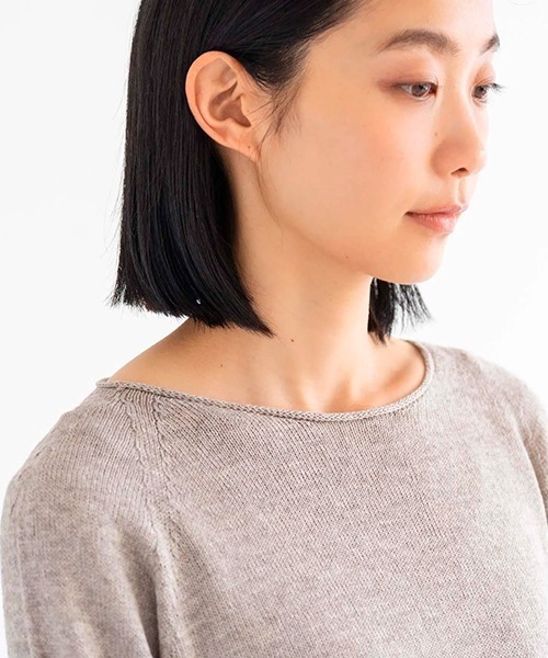 オーガニック ヤクコットン プルオーバーニット（ニット/セーター）｜D