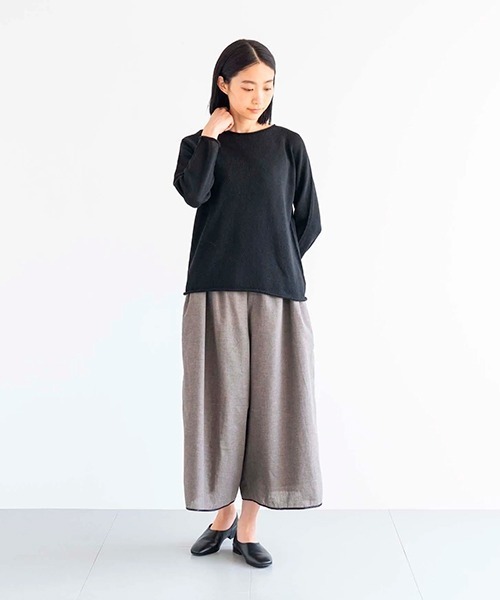 オーガニック ヤクコットン プルオーバーニット（ニット/セーター）｜D