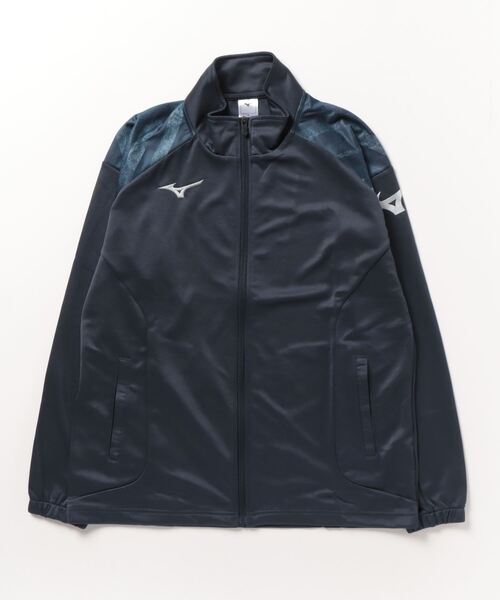 MIZUNO(ミズノ )の「ミズノ ウォームアップジャケット(ジャージ・メンズ・グレー/ブラック/ネイビー・3L/S/L/LL/M)」の2枚目の写真