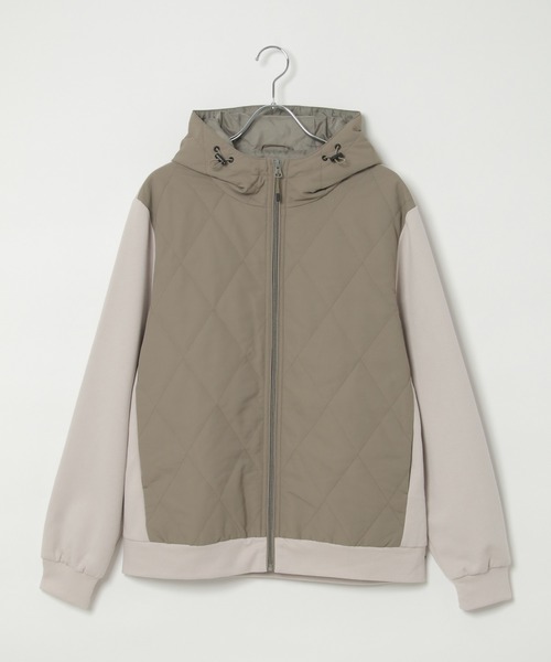 ikka(イッカ)の「sorona(R)コンビ中綿パーカー(ブルゾン・メンズ・ベージュ/ブラック/ネイビー・S/XL/L/M)」の9枚目の写真