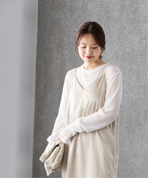 Noble(ノーブル)の「《追加》シアープリーツカットソー 2(Tシャツ/カットソー・レディース・ホワイト/ブラウン/ブラック・FREE)」の21枚目の写真