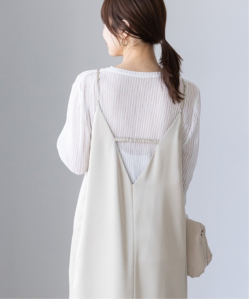 Noble(ノーブル)の「《追加》シアープリーツカットソー 2(Tシャツ/カットソー・レディース・ホワイト/ブラウン/ブラック・FREE)」の6枚目の写真