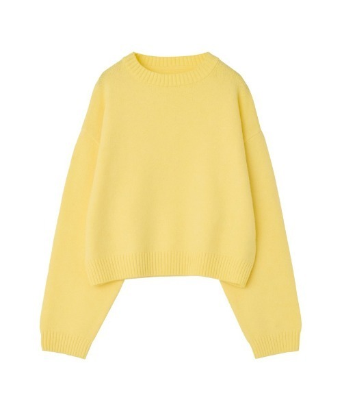 Re:EDIT（リエディ）の「[累計販売枚数1.1万枚突破！]アルパカタッチクロップド丈ニットプルオーバー（ニット/セーター・レディース・ブラック/オレンジ/グレー/ブルー/ホワイト/グリーン/サックスブルー/イエロー系/ベージュ系その他/レッド/ブラウン/ピンク/イエロー・LARGE/MEDIUM）」の10枚目の写真