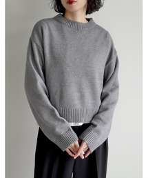 Re:EDIT（リエディ）の「[累計販売枚数8,200枚突破！][新色追加]アルパカタッチクロップド丈ニットプルオーバー（ニット/セーター）」