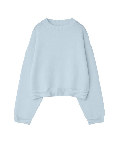 Re:EDIT（リエディ）の「[累計販売枚数1.1万枚突破！]アルパカタッチクロップド丈ニットプルオーバー（ニット/セーター・レディース・ブラック/オレンジ/グレー/ブルー/ホワイト/グリーン/サックスブルー/イエロー系/ベージュ系その他/レッド/ブラウン/ピンク/イエロー・LARGE/MEDIUM）」の7枚目の写真