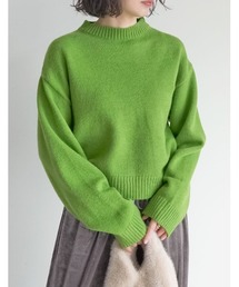 NKNIT ダークグリーン　短丈ニットセーター NKNIT ダークグリーン 短丈ニットセーター NKNIT ダークグリーン