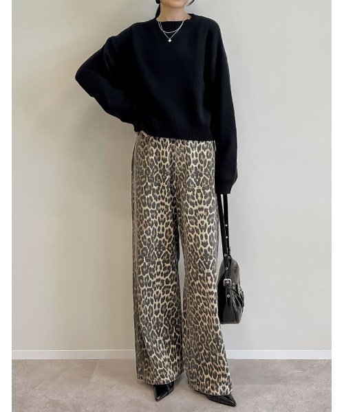 Re:EDIT（リエディ）の「[累計販売枚数1.1万枚突破！]アルパカタッチクロップド丈ニットプルオーバー（ニット/セーター・レディース・ブラック/オレンジ/グレー/ブルー/ホワイト/グリーン/サックスブルー/イエロー系/ベージュ系その他/レッド/ブラウン/ピンク/イエロー・LARGE/MEDIUM）」の14枚目の写真