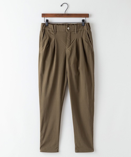 JEANS MATE(ジーンズメイト)の「【RAKUNUKU+/楽温プラス】楽温ジップ プレスパンツ 裏起毛 吸湿発熱 撥水 テーパードシルエット(その他パンツ・レディース・ダークブルー/ブルー/カーキ/アイボリー/ブラック・SMALL/MEDIUM)」の4枚目の写真