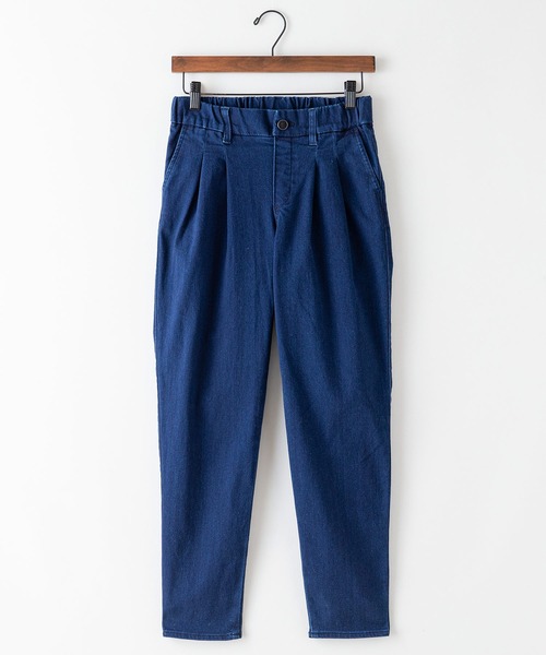 JEANS MATE(ジーンズメイト)の「【RAKUNUKU+/楽温プラス】楽温ジップ プレスパンツ 裏起毛 吸湿発熱 撥水 テーパードシルエット(その他パンツ・レディース・ダークブルー/ブルー/カーキ/アイボリー/ブラック・SMALL/MEDIUM)」の5枚目の写真