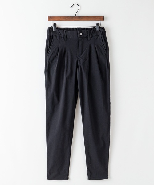 JEANS MATE(ジーンズメイト)の「【RAKUNUKU+/楽温プラス】楽温ジップ プレスパンツ 裏起毛 吸湿発熱 撥水 テーパードシルエット(その他パンツ・レディース・ダークブルー/ブルー/カーキ/アイボリー/ブラック・SMALL/MEDIUM)」の3枚目の写真