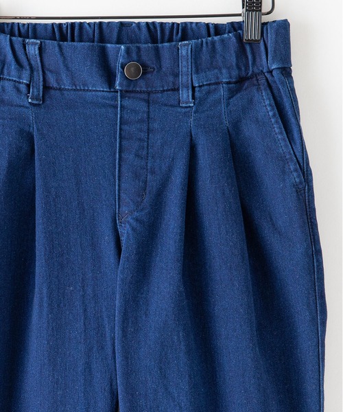 JEANS MATE(ジーンズメイト)の「【RAKUNUKU+/楽温プラス】楽温ジップ プレスパンツ 裏起毛 吸湿発熱 撥水 テーパードシルエット(その他パンツ・レディース・ダークブルー/ブルー/カーキ/アイボリー/ブラック・SMALL/MEDIUM)」の9枚目の写真