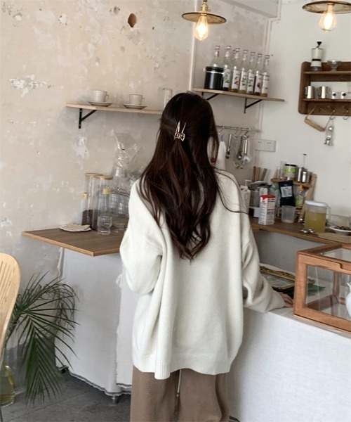 Ritzy(リッツィー)の「多ボタンデザイン ニットカーディガン(カーディガン/ボレロ・レディース・モカ/グレー/ネイビー/ホワイト・FREE)」の6枚目の写真