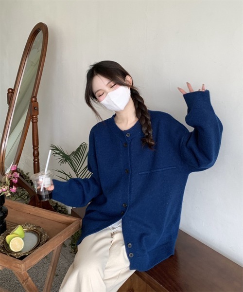 Ritzy(リッツィー)の「多ボタンデザイン ニットカーディガン(カーディガン/ボレロ・レディース・モカ/グレー/ネイビー/ホワイト・FREE)」の19枚目の写真